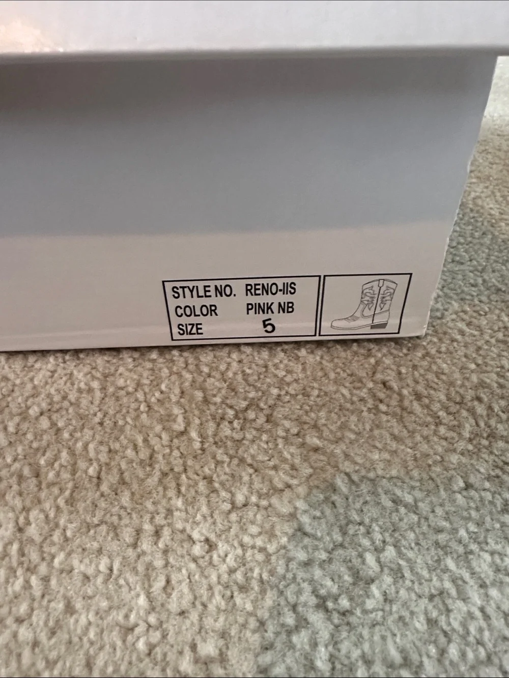 Girls - Reno Western Boot - Blush Pink - 5
